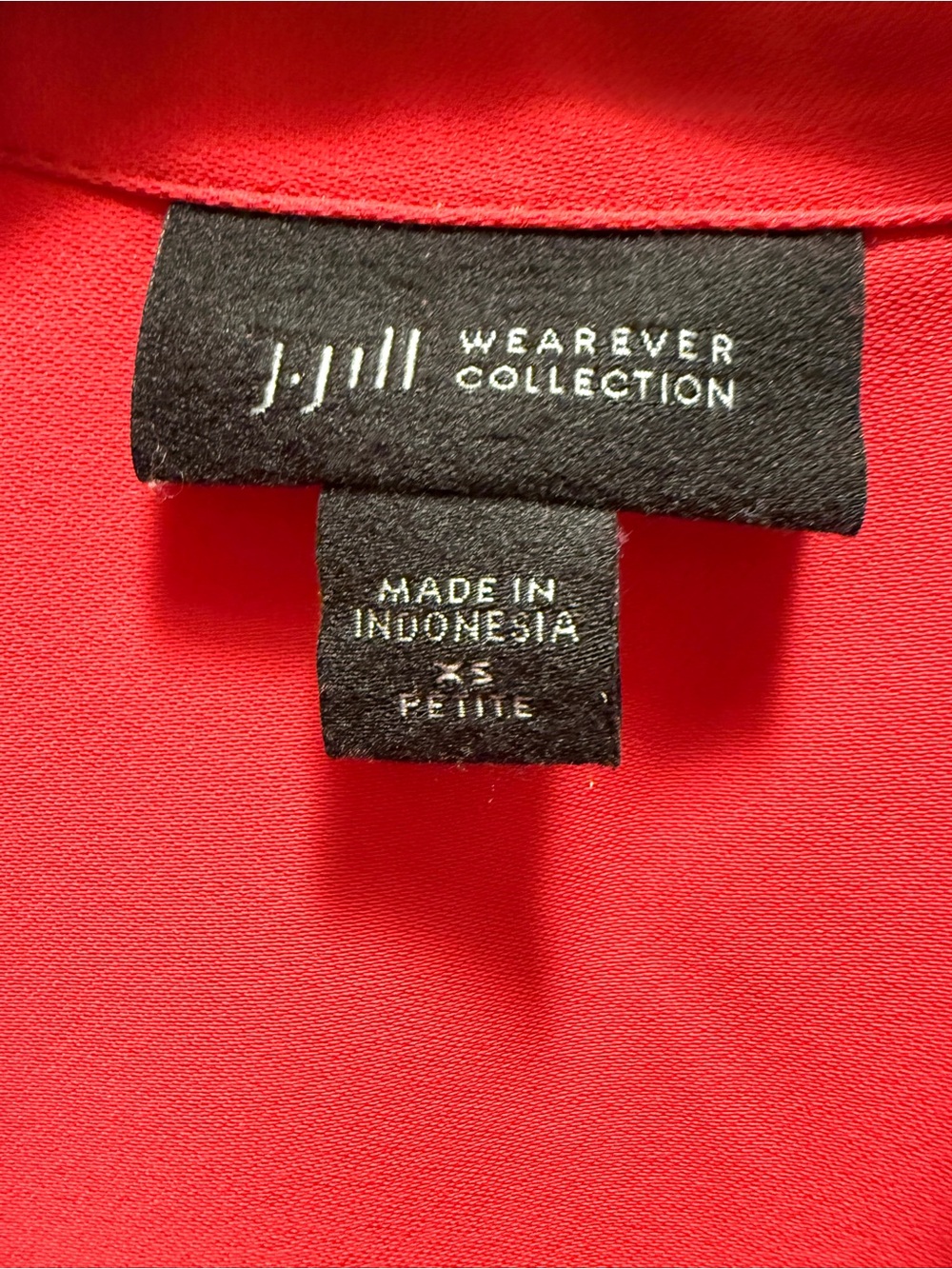 J. Jill Wearever Collection Red Shirt Dress Tie Waist ShortSleeve Midi XS Petite - Picture 3 of 16